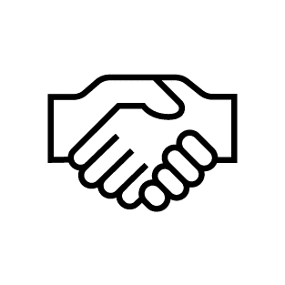 Icon von sich schüttelnden Händen als Symbol für die Startprämie bei TREND-JOB