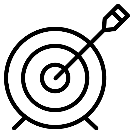 Pfeil und Zielscheibe als Symbol für den Wert Treffsicherheit der Personalvermittlung TREND-JOB