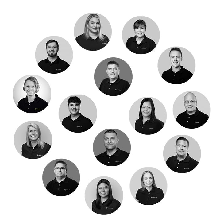 Grafik von allen Mitarbeiter:innen Job- und Personalscouts von TREND-JOB